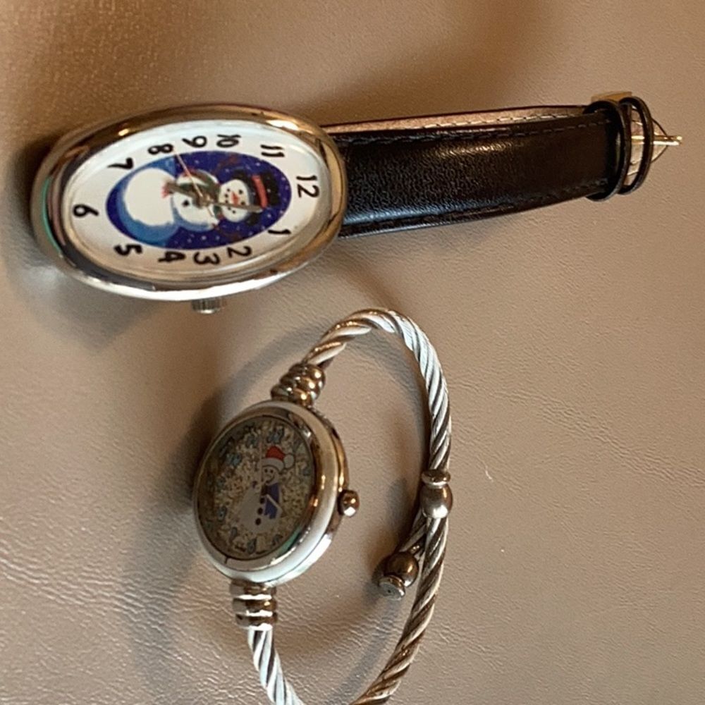 Set of 2 Snowmen Watches